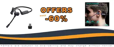 P200b Pro Bluetooth Wireless Open Ear Headphones - Noise Canceling Call Microphone