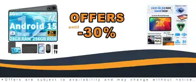 12-Inch Android 15 Tablet 24GB RAM 2K Display GPS WiFi