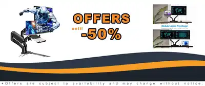 AVLT Dual Monitor Arm Desk Mount with 15