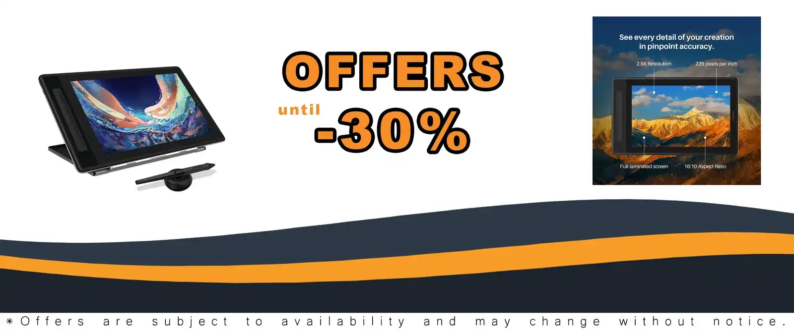 HUION Kamvas Pro 13 2.5K QHD graphics monitor drawing tablet with stylus