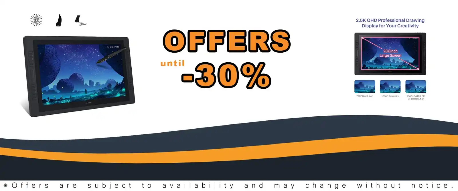 huion kamvas pro 24 2.5k qhd drawing tablet with screen