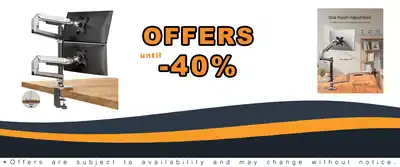 Premium Dual Monitor Stand Silver 13-40 Inch Adjustabled